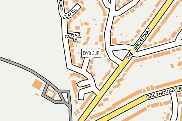 DY8 3JF map - OS OpenMap – Local (Ordnance Survey)