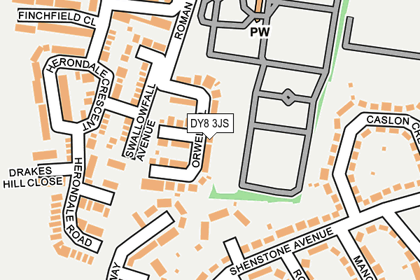 DY8 3JS map - OS OpenMap – Local (Ordnance Survey)