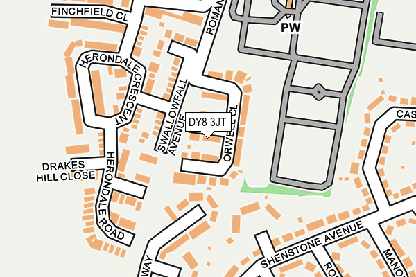 DY8 3JT map - OS OpenMap – Local (Ordnance Survey)