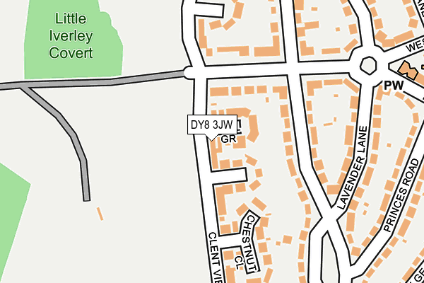 DY8 3JW map - OS OpenMap – Local (Ordnance Survey)