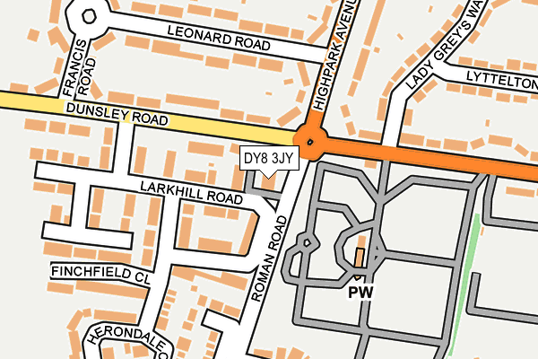DY8 3JY map - OS OpenMap – Local (Ordnance Survey)