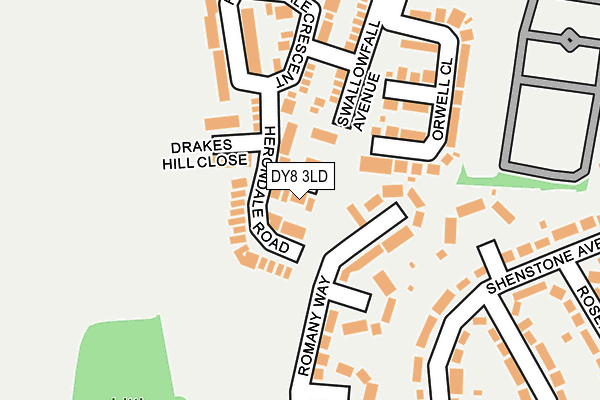 DY8 3LD map - OS OpenMap – Local (Ordnance Survey)