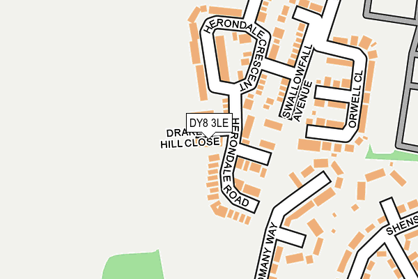 DY8 3LE map - OS OpenMap – Local (Ordnance Survey)