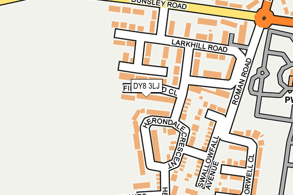 DY8 3LJ map - OS OpenMap – Local (Ordnance Survey)