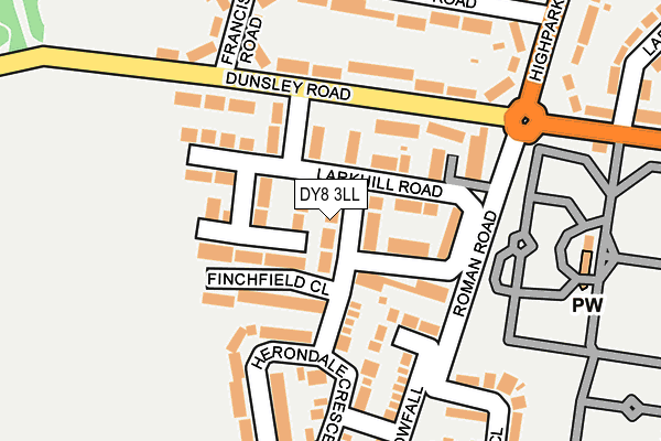 DY8 3LL map - OS OpenMap – Local (Ordnance Survey)