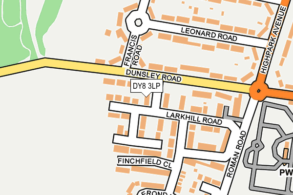DY8 3LP map - OS OpenMap – Local (Ordnance Survey)