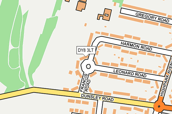 DY8 3LT map - OS OpenMap – Local (Ordnance Survey)