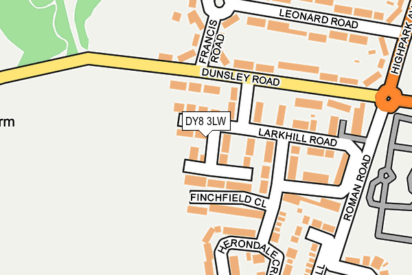 DY8 3LW map - OS OpenMap – Local (Ordnance Survey)