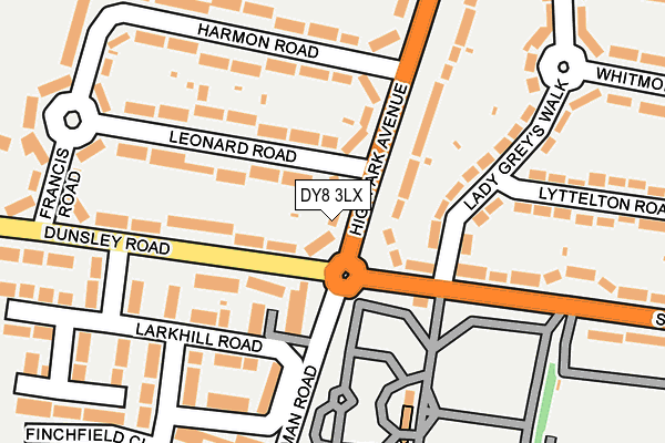 DY8 3LX map - OS OpenMap – Local (Ordnance Survey)