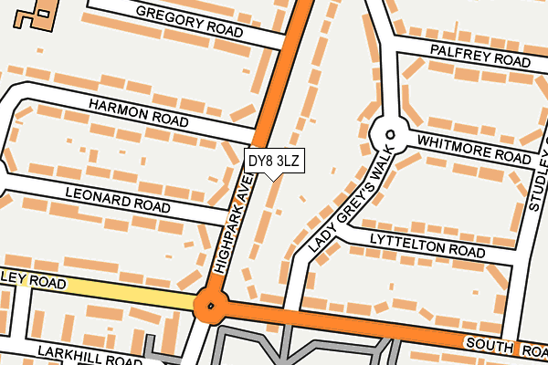 DY8 3LZ map - OS OpenMap – Local (Ordnance Survey)