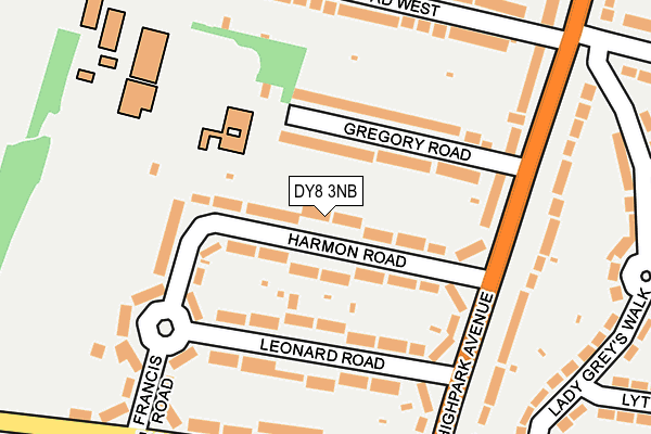 DY8 3NB map - OS OpenMap – Local (Ordnance Survey)