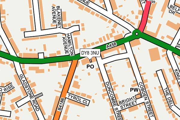 DY8 3NU map - OS OpenMap – Local (Ordnance Survey)
