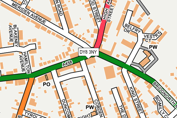 DY8 3NY map - OS OpenMap – Local (Ordnance Survey)