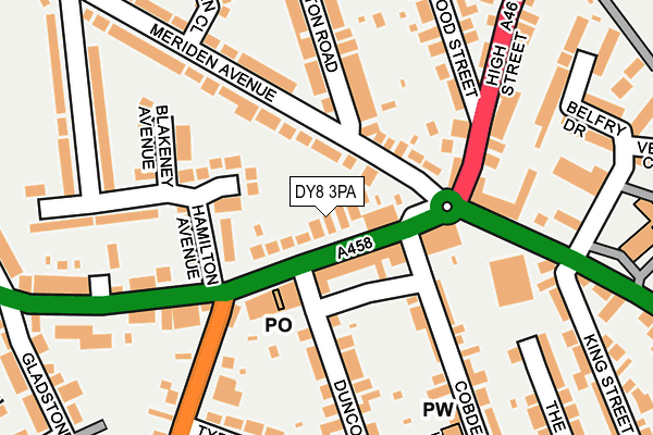 DY8 3PA map - OS OpenMap – Local (Ordnance Survey)