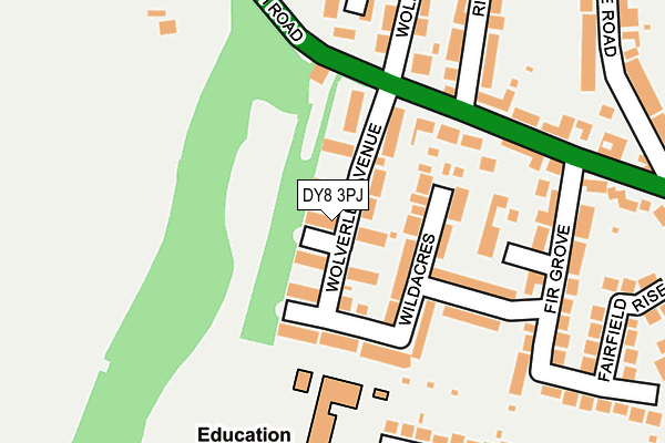 DY8 3PJ map - OS OpenMap – Local (Ordnance Survey)