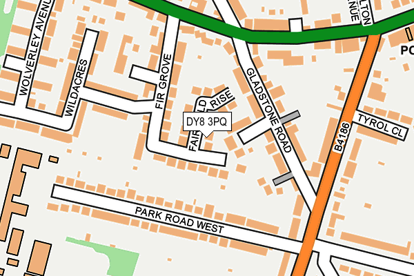 DY8 3PQ map - OS OpenMap – Local (Ordnance Survey)