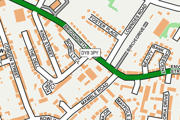 DY8 3PY map - OS OpenMap – Local (Ordnance Survey)