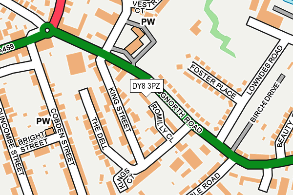 DY8 3PZ map - OS OpenMap – Local (Ordnance Survey)