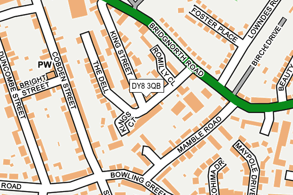DY8 3QB map - OS OpenMap – Local (Ordnance Survey)