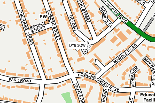 DY8 3QW map - OS OpenMap – Local (Ordnance Survey)