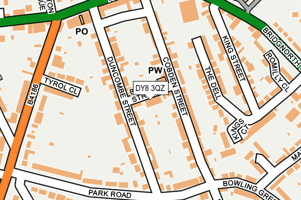DY8 3QZ map - OS OpenMap – Local (Ordnance Survey)