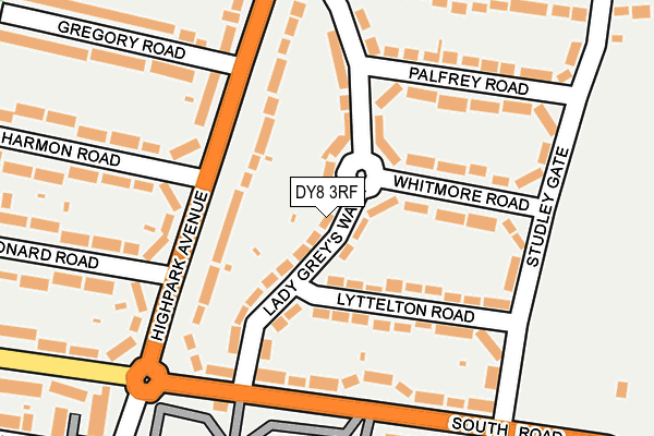 DY8 3RF map - OS OpenMap – Local (Ordnance Survey)
