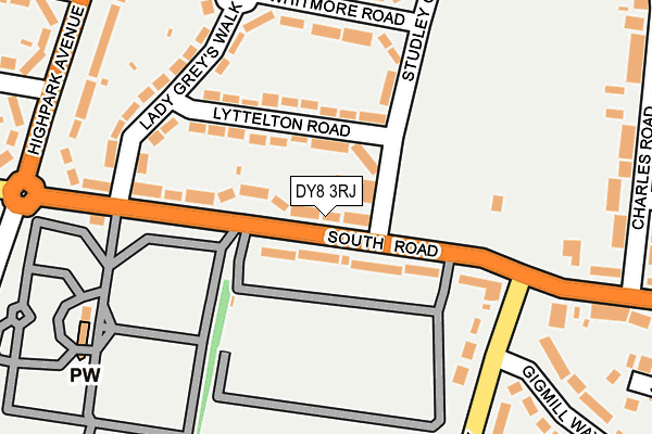 DY8 3RJ map - OS OpenMap – Local (Ordnance Survey)