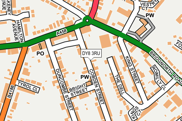 DY8 3RU map - OS OpenMap – Local (Ordnance Survey)