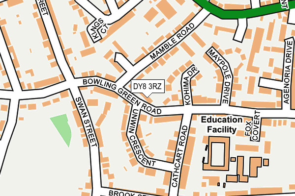 DY8 3RZ map - OS OpenMap – Local (Ordnance Survey)