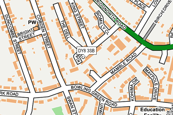DY8 3SB map - OS OpenMap – Local (Ordnance Survey)