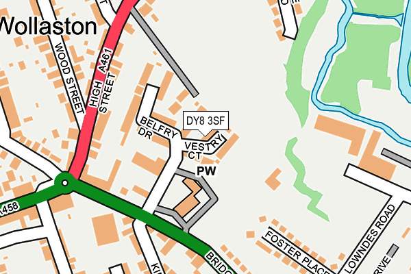 DY8 3SF map - OS OpenMap – Local (Ordnance Survey)