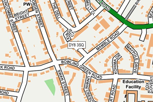 DY8 3SQ map - OS OpenMap – Local (Ordnance Survey)