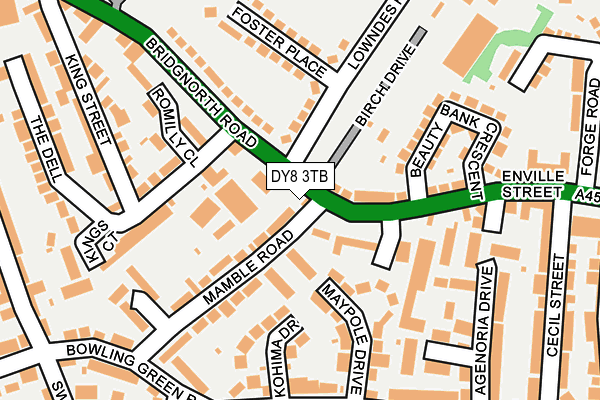 DY8 3TB map - OS OpenMap – Local (Ordnance Survey)