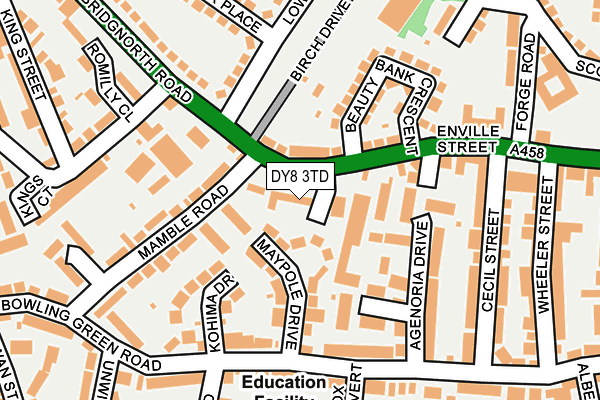 DY8 3TD map - OS OpenMap – Local (Ordnance Survey)