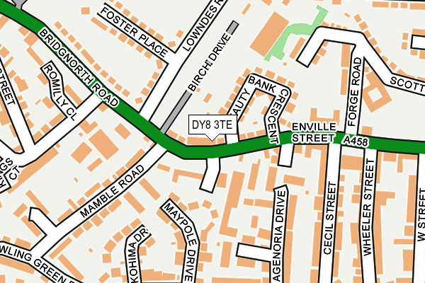 DY8 3TE map - OS OpenMap – Local (Ordnance Survey)