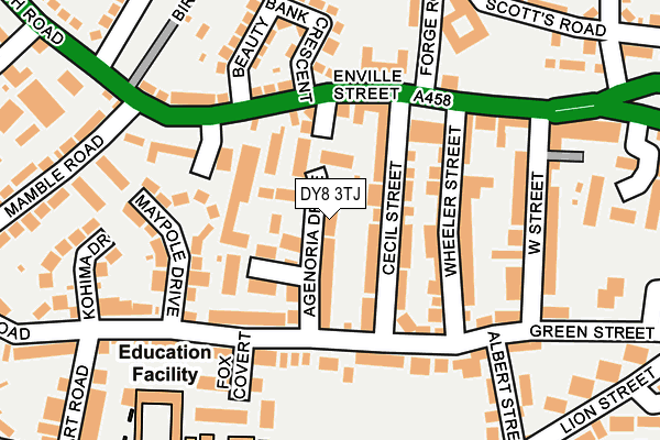 DY8 3TJ map - OS OpenMap – Local (Ordnance Survey)