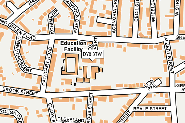DY8 3TW map - OS OpenMap – Local (Ordnance Survey)