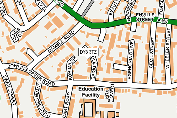 DY8 3TZ map - OS OpenMap – Local (Ordnance Survey)