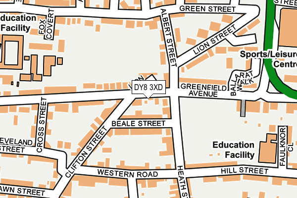 DY8 3XD map - OS OpenMap – Local (Ordnance Survey)