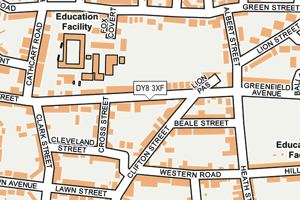 DY8 3XF map - OS OpenMap – Local (Ordnance Survey)