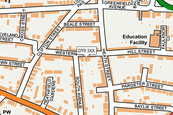 DY8 3XX map - OS OpenMap – Local (Ordnance Survey)