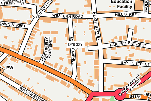 DY8 3XY map - OS OpenMap – Local (Ordnance Survey)