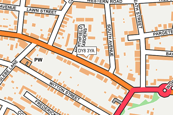 DY8 3YA map - OS OpenMap – Local (Ordnance Survey)