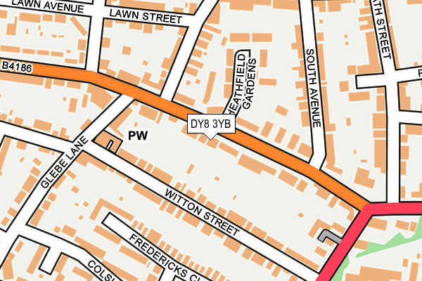 DY8 3YB map - OS OpenMap – Local (Ordnance Survey)