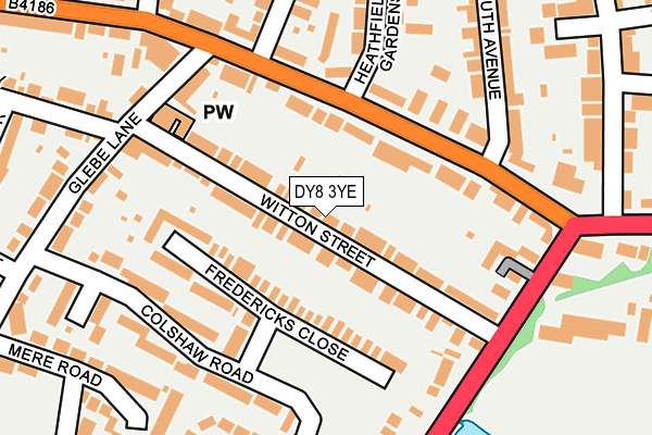 DY8 3YE map - OS OpenMap – Local (Ordnance Survey)