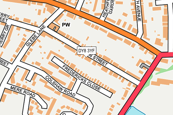 DY8 3YF map - OS OpenMap – Local (Ordnance Survey)