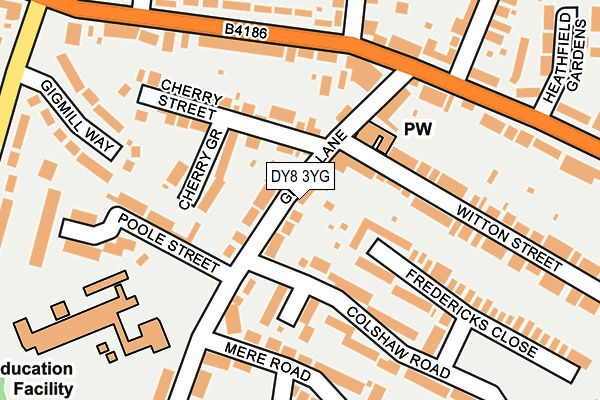 DY8 3YG map - OS OpenMap – Local (Ordnance Survey)