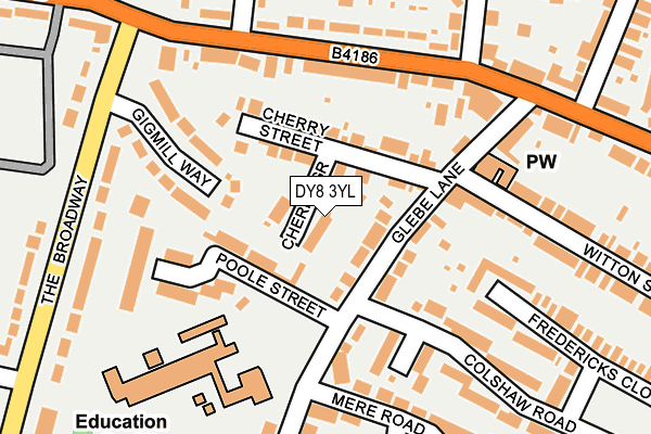 DY8 3YL map - OS OpenMap – Local (Ordnance Survey)