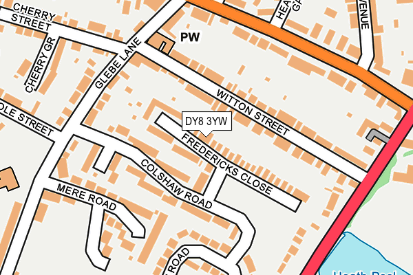 DY8 3YW map - OS OpenMap – Local (Ordnance Survey)