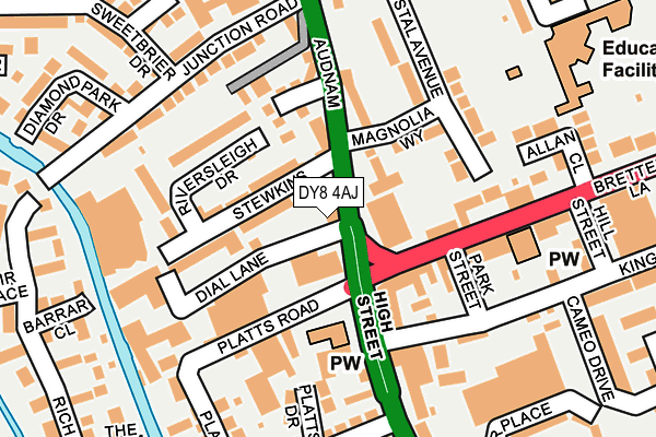 DY8 4AJ map - OS OpenMap – Local (Ordnance Survey)